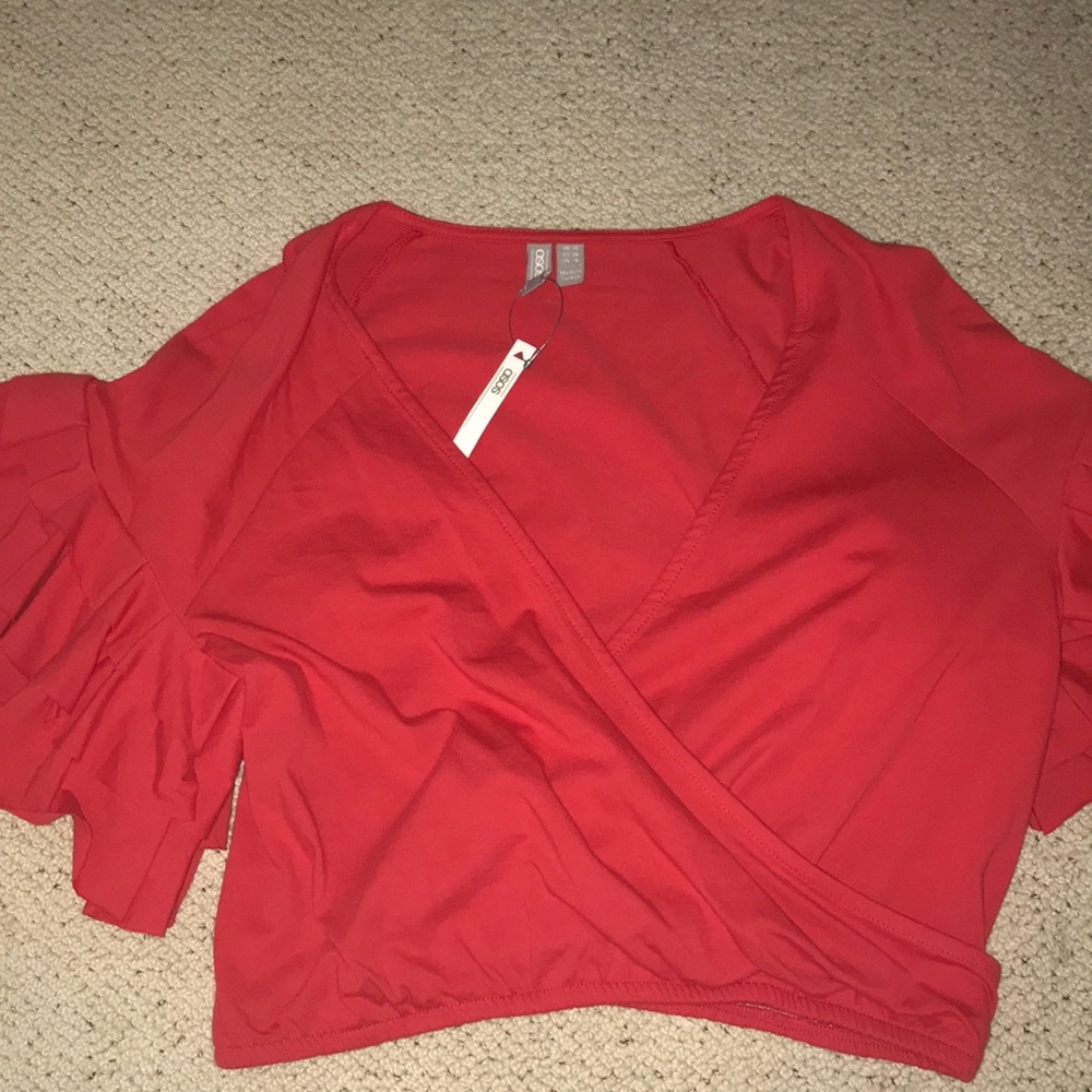 Red ASOS top